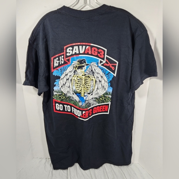 FT BENNING MANEUVER CENTER OF EXCELLENCE A5-15 SAVAGE FIDDLERS GREEN TSHIRT LRG - Picture 3 of 9